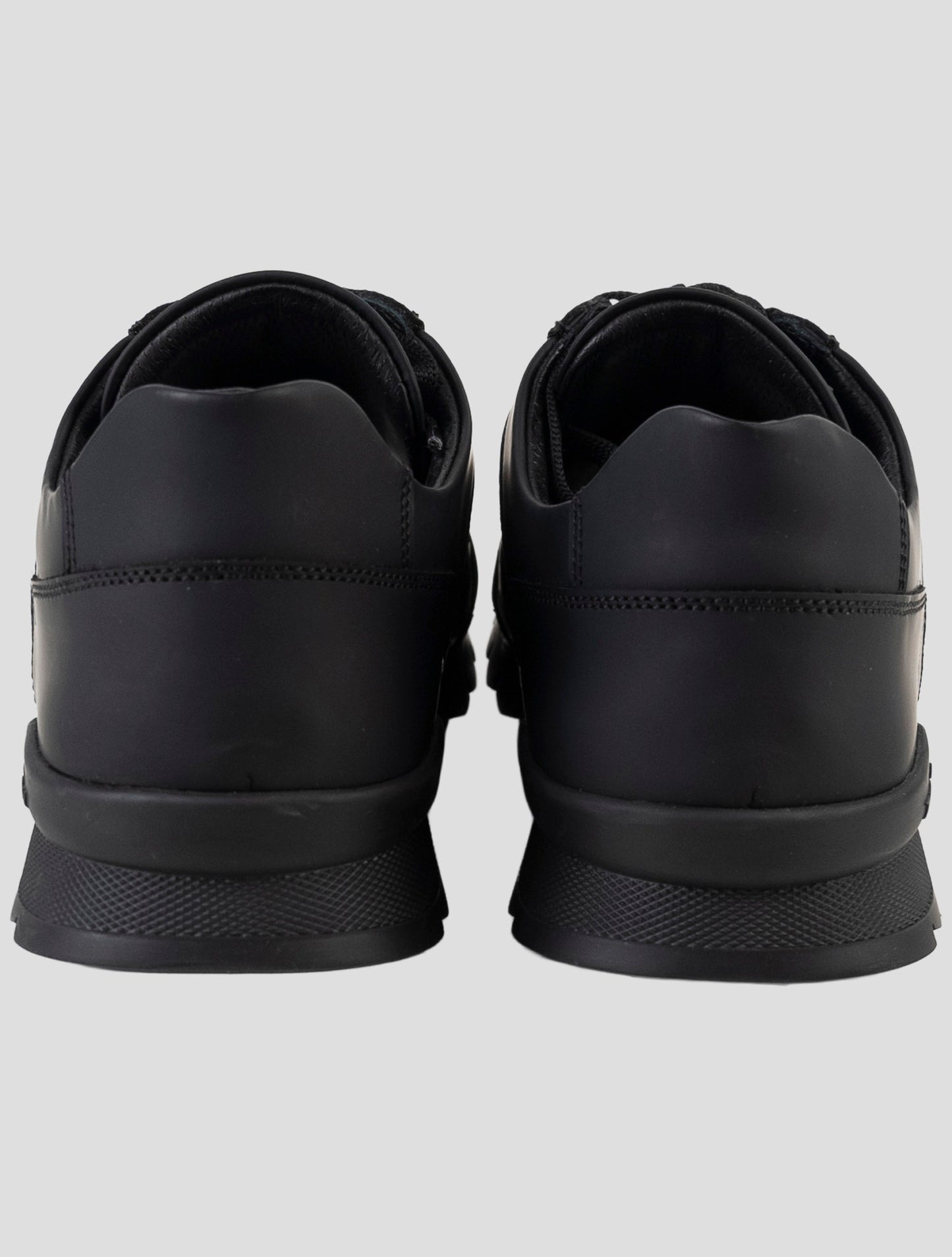 Kiton Black Leather Sneakers