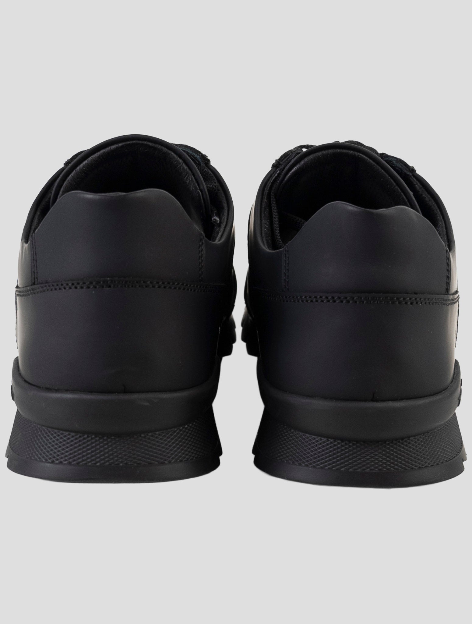 Kiton Black Leather Sneakers
