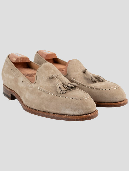 Kiton Beige Leather Suede Loafers