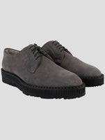 Kiton Gray Leather Suede Dress Shoes