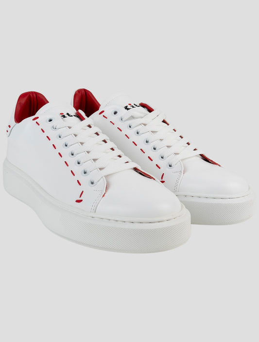 Kiton White Leather Sneakers