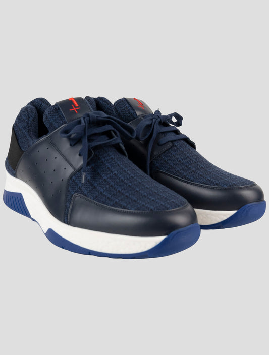 Kiton Blue Wool Micron Pl Plus One Sneakers