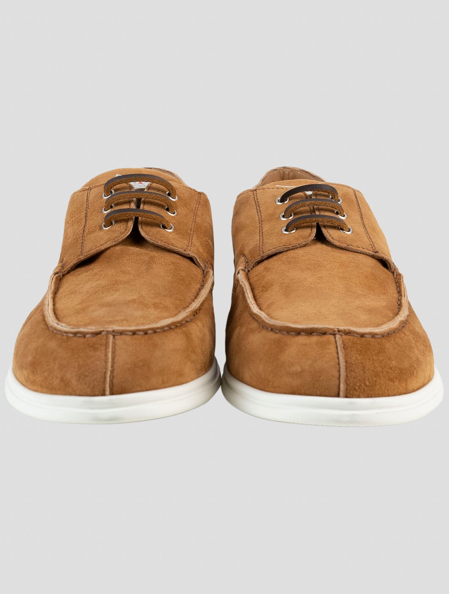 Kiton Brown Leather Suede Sneakers