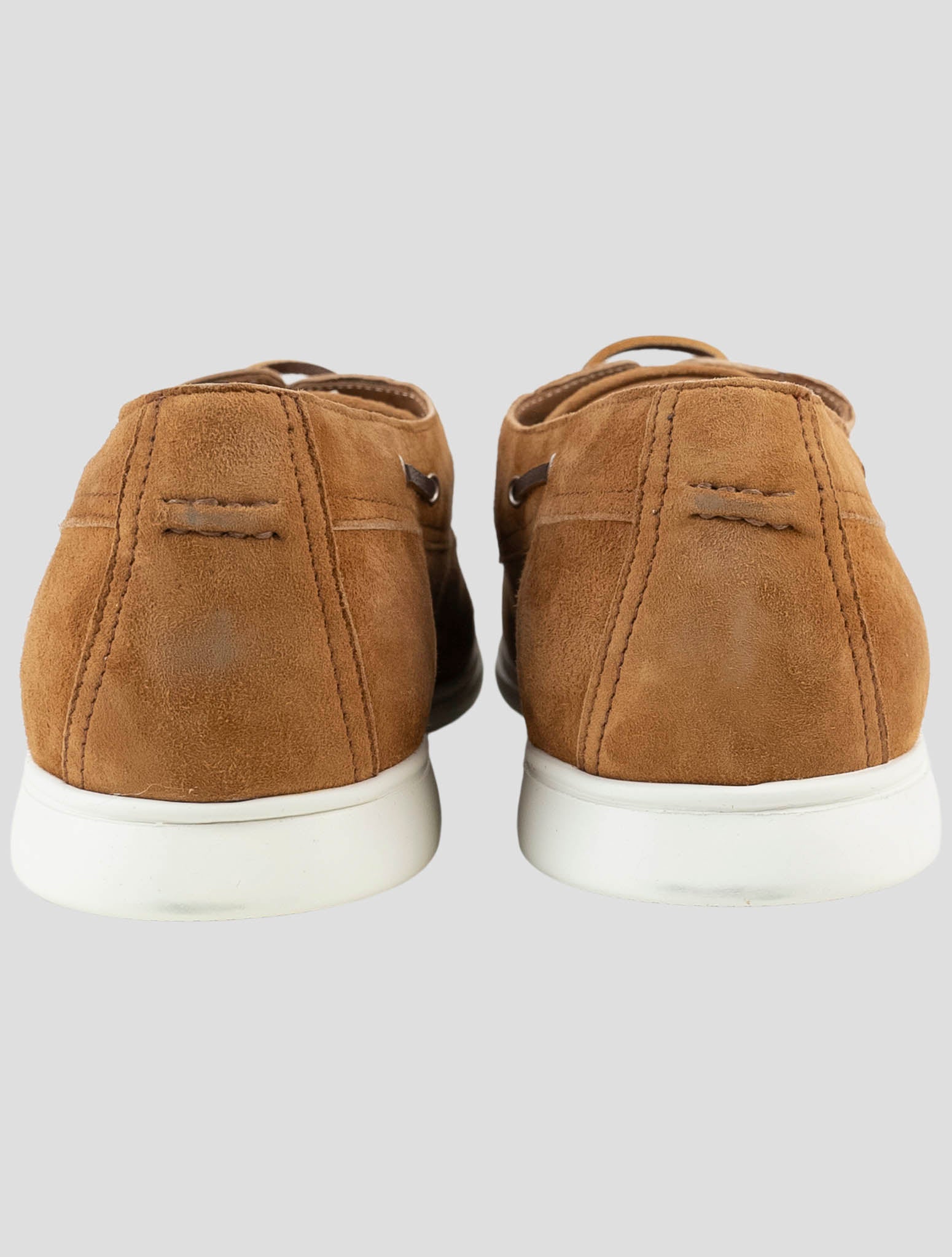 Kiton Brown Leather Suede Sneakers