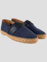 Kiton Knt Blue Cotton Espadrillas