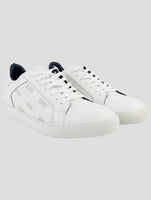Kiton Knt White Leather Sneakers