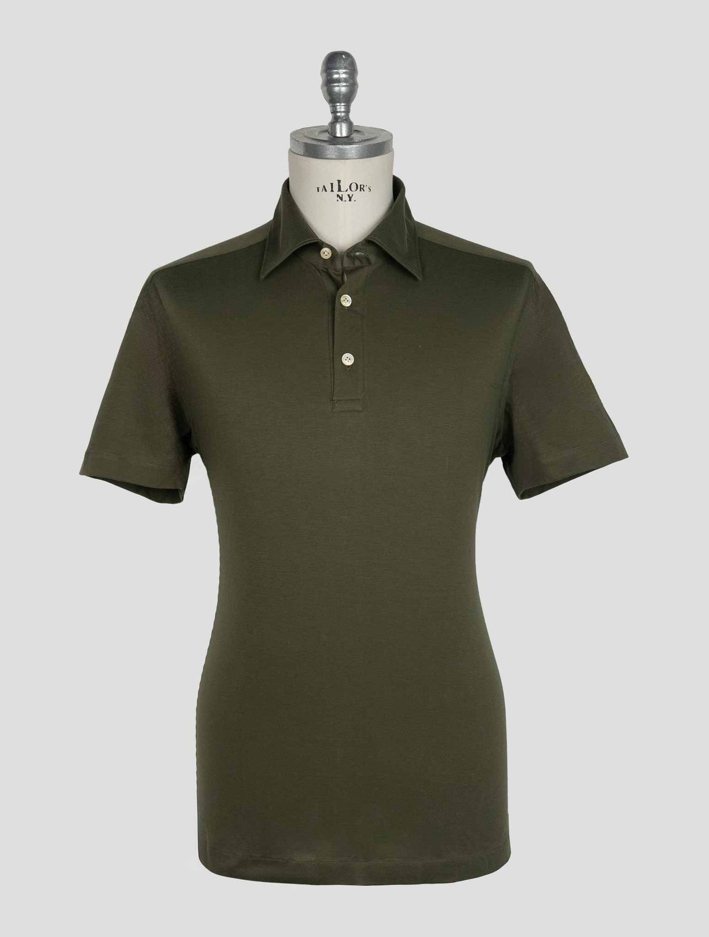 Kiton Green Cotton Polo