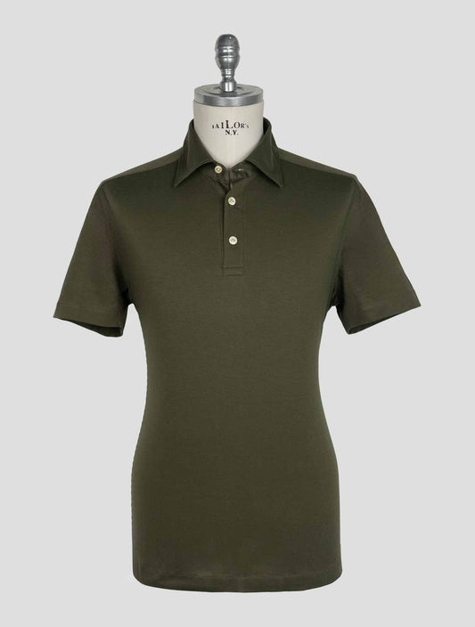 Kiton Green Cotton Polo