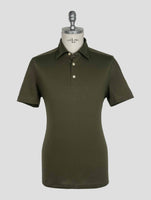 Kiton Green Cotton Polo