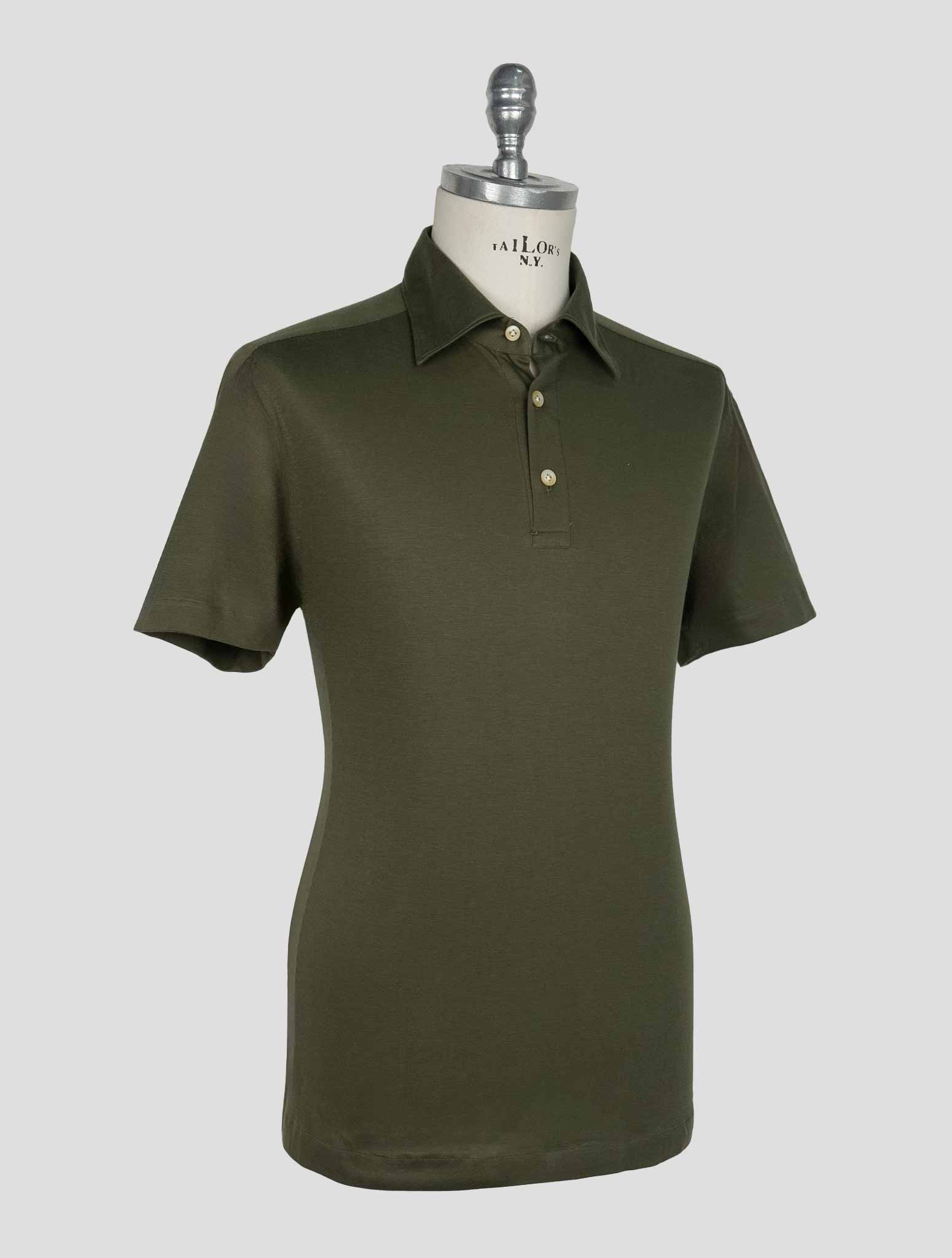 Kiton Green Cotton Polo