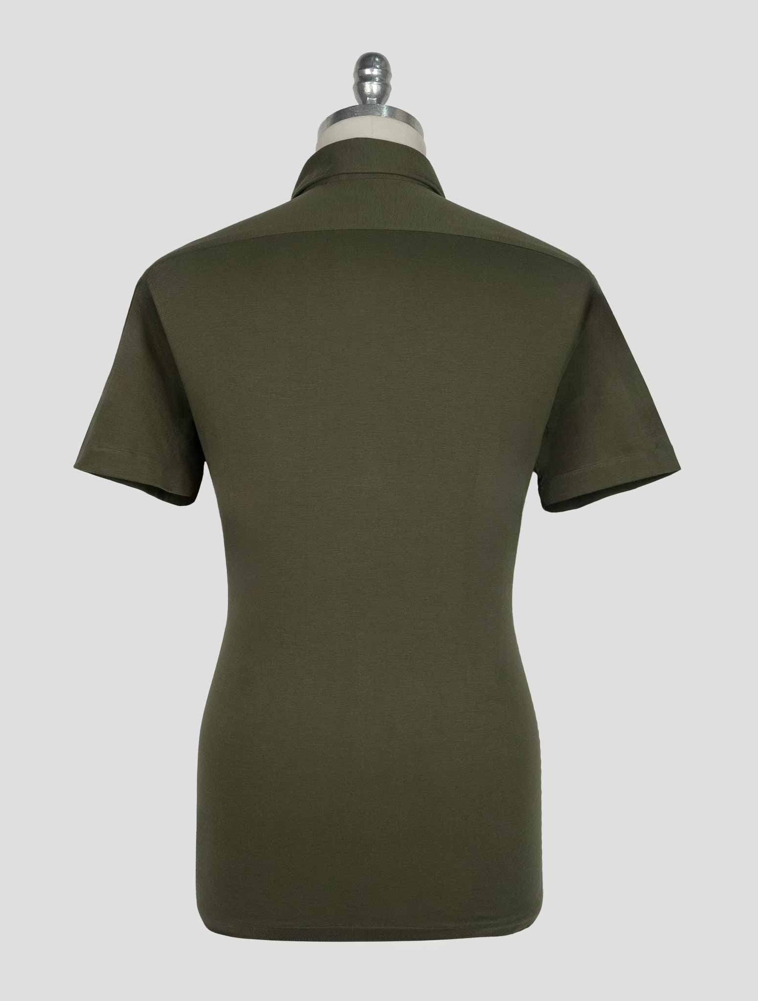 Kiton Green Cotton Polo