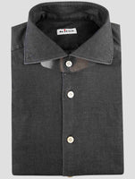 Kiton Dark Gray Cotton Ea Shirt