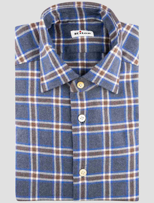 Kiton Multicolor Cotton Shirt