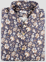 Kiton Blue Cotton Shirt