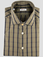 Kiton Blue Red Cotton Shirt