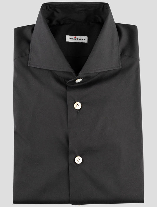 Kiton Black Cotton Pa Ea Shirt