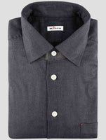 Kiton Blue Cotton Shirt