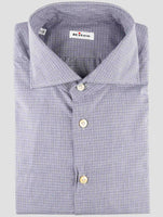 Kiton Gray Blue Cotton Shirt