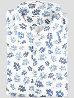 Kiton White Blue Cotton Shirt