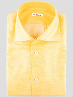 Kiton Yellow Cotton Linen Shirt