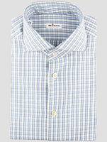 Kiton Blue Cotton Shirt