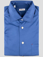 Kiton Blue Cotton Shirt