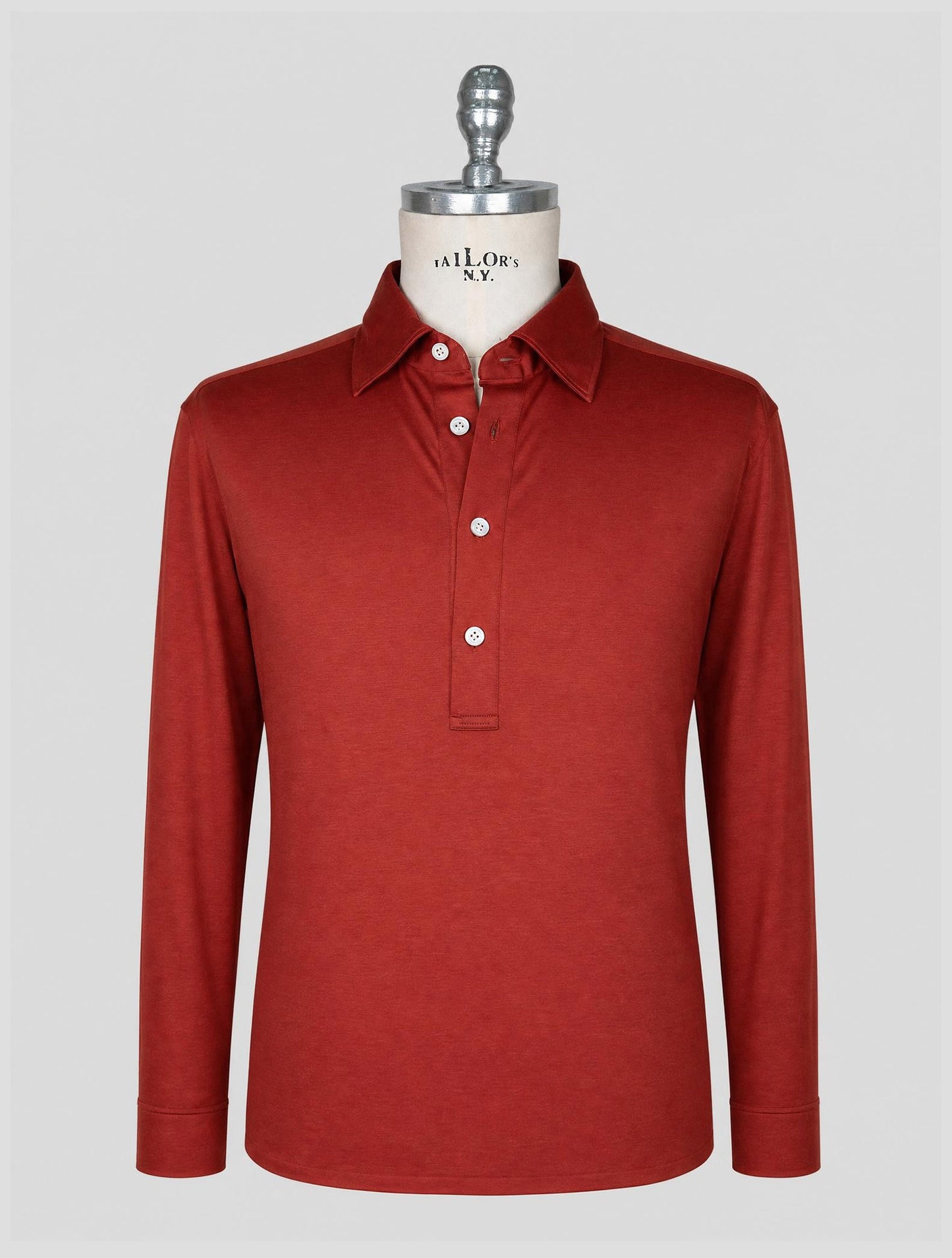Kiton Orange Cotton Sweater Polo