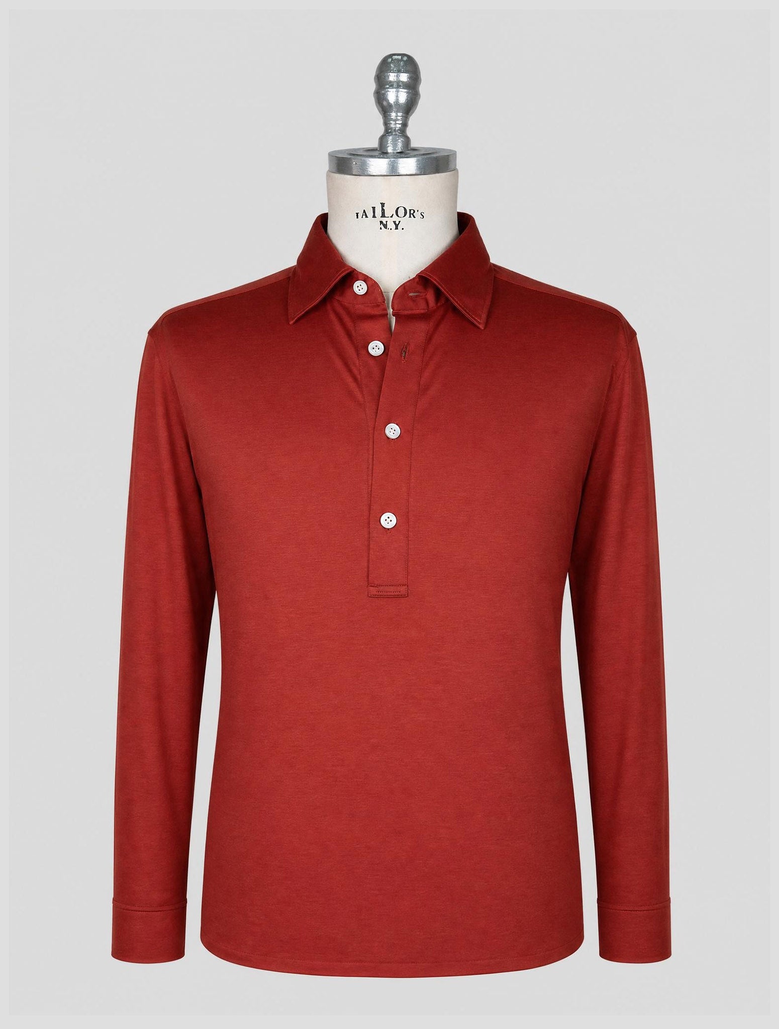 Kiton Orange Cotton Sweater Polo