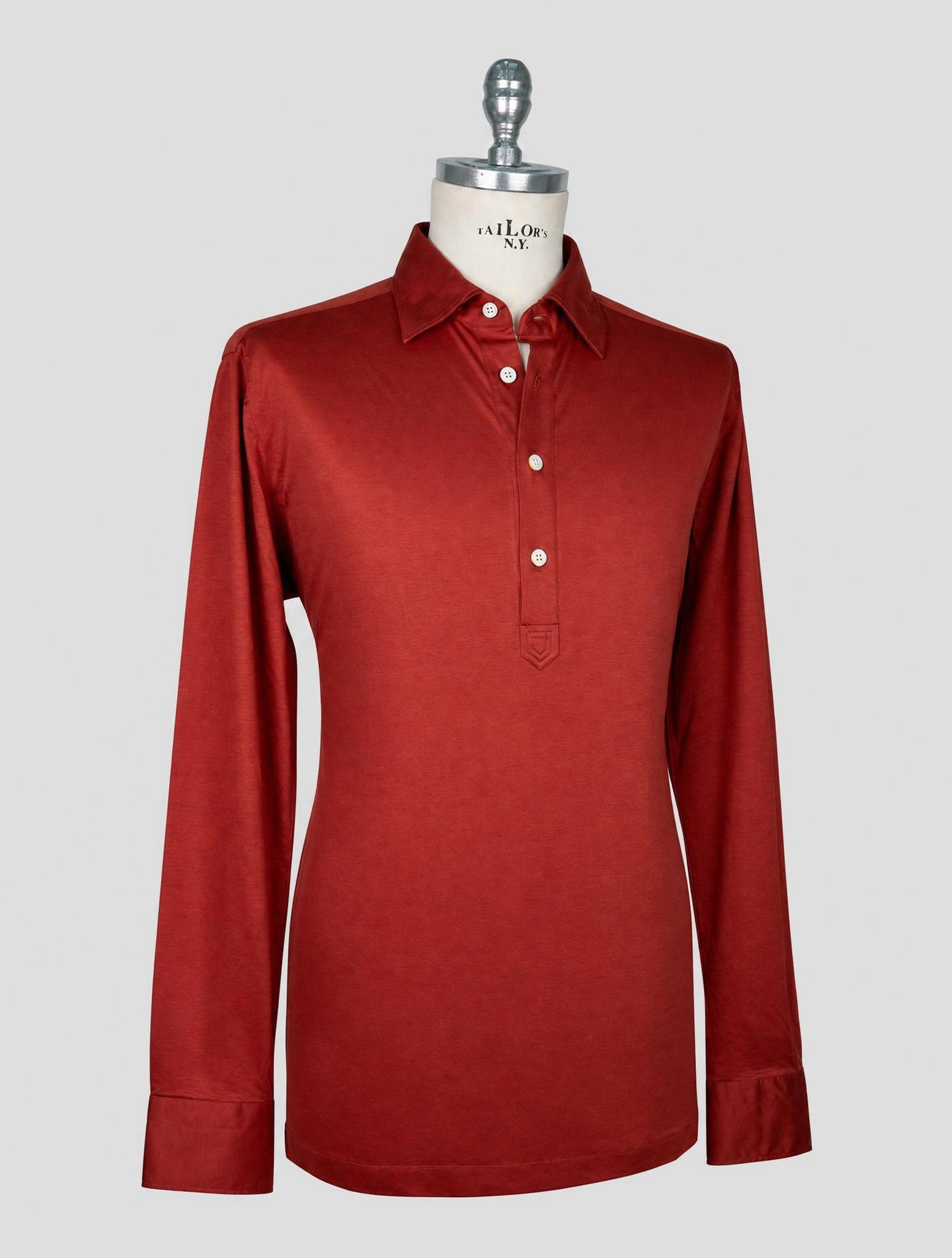 Kiton Orange Cotton Sweater Polo