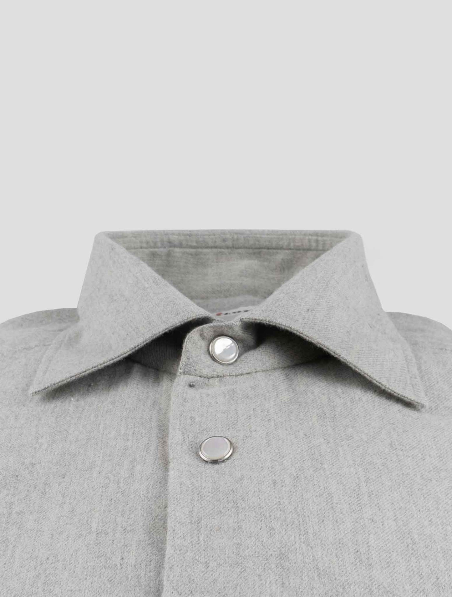 Kiton Gray Cotton Shirt