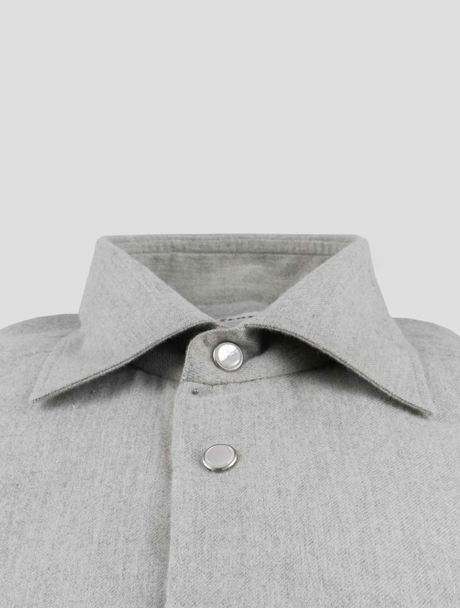 Kiton Gray Cotton Shirt