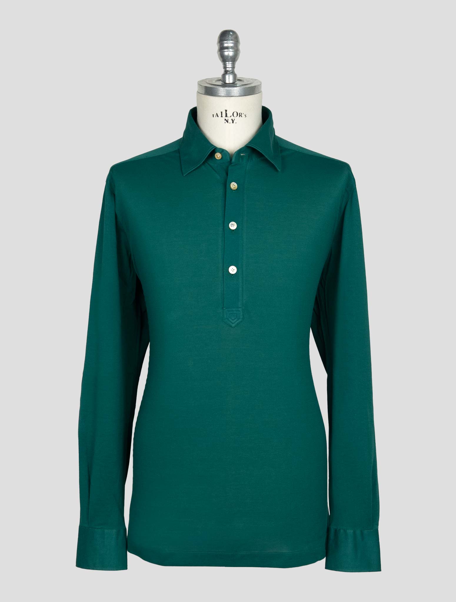 Kiton Green Cotton Sweater Polo
