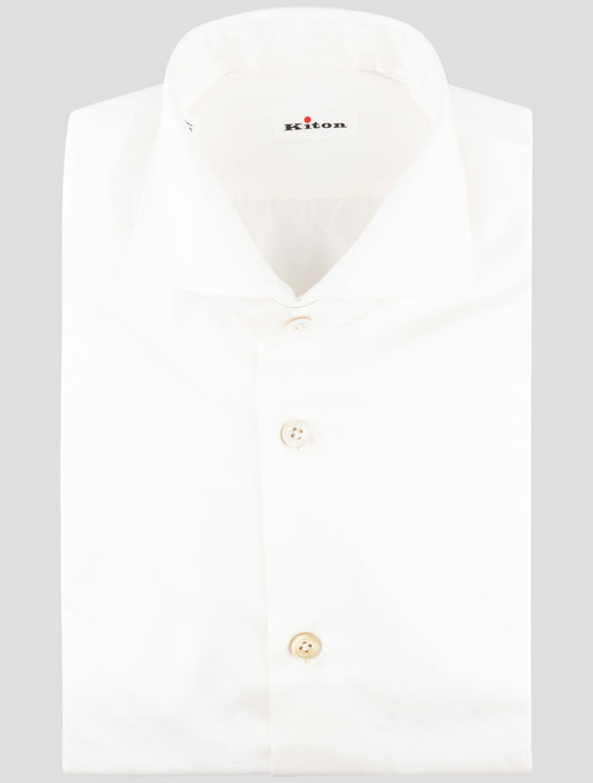 Kiton White Cotton Shirt