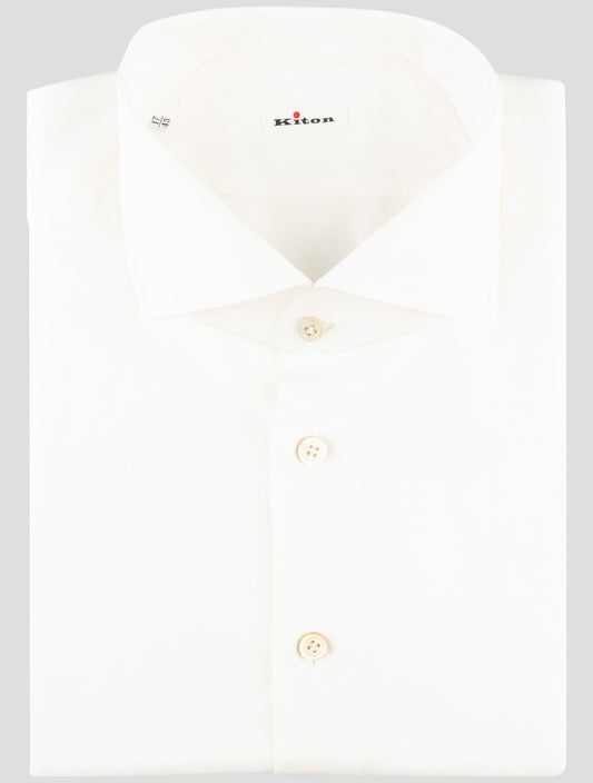 Kiton White Linen Shirt