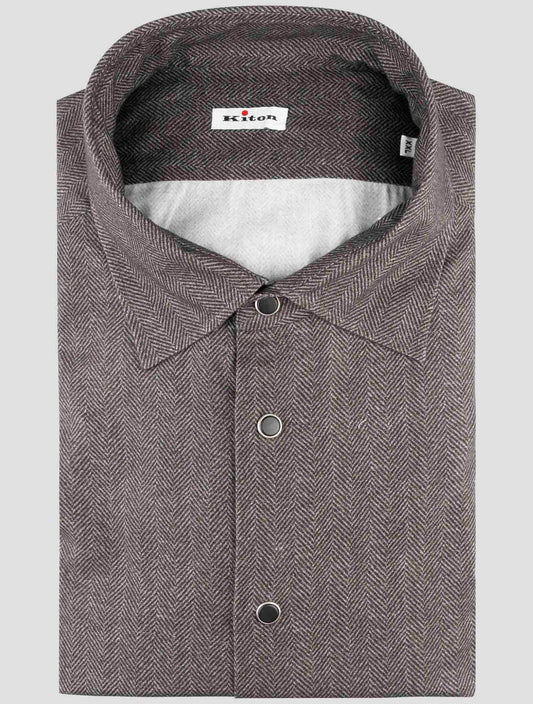 Kiton Dark Gray Cotton Shirt
