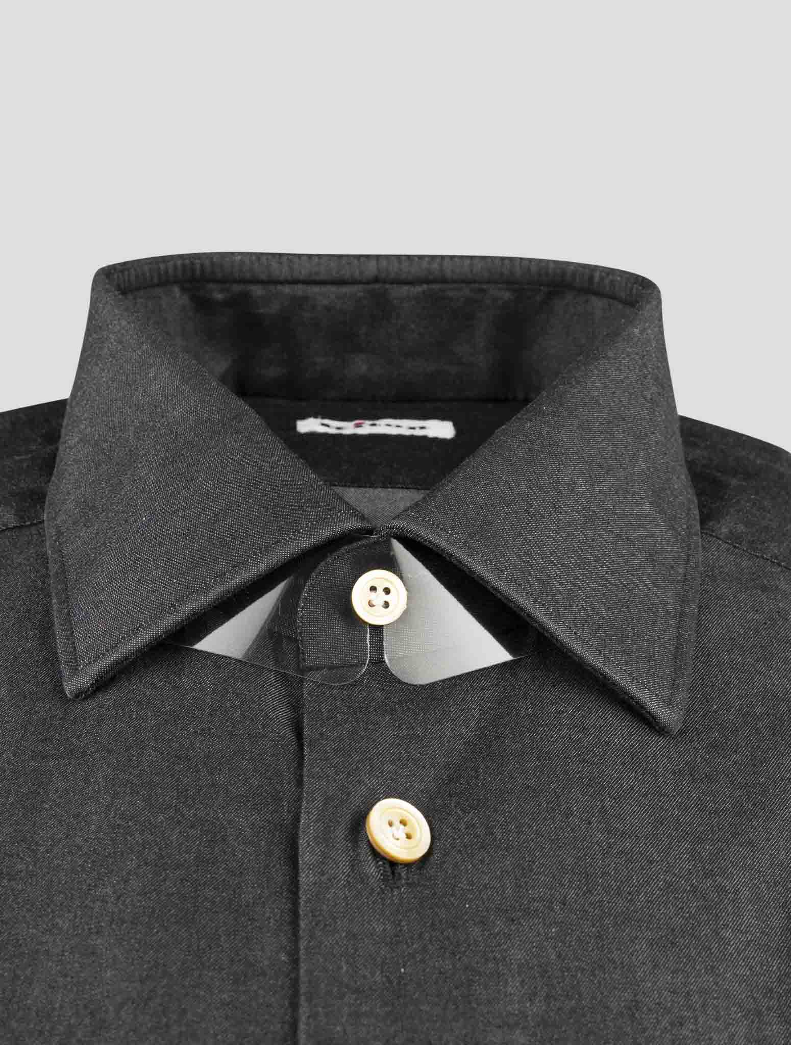 Kiton Gray Cotton Shirt