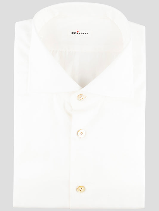 Kiton White Cotton Shirt