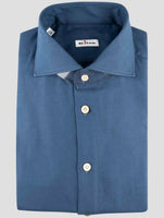 Kiton Blue Cotton Cashmere Shirt