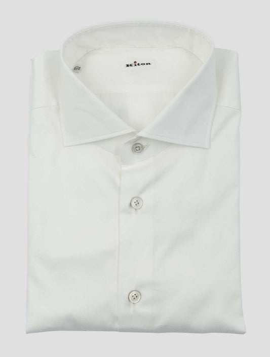 Kiton White Cotton Shirt