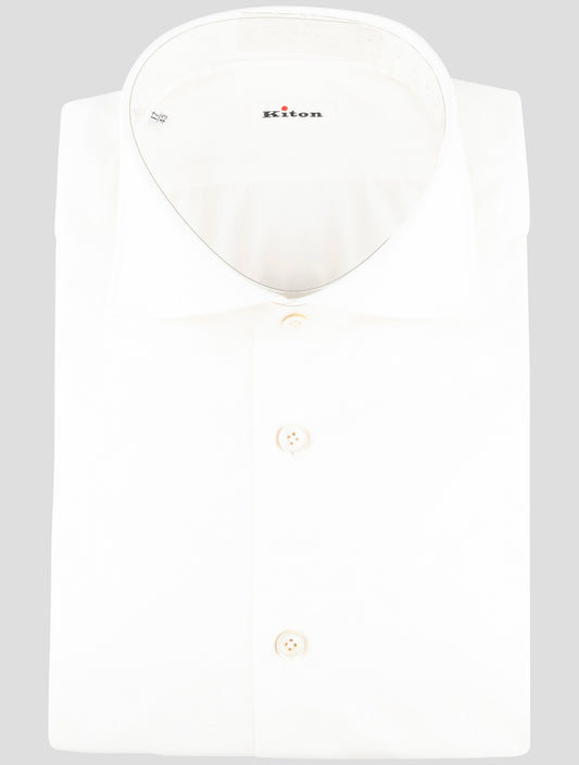 Kiton White Cotton Shirt