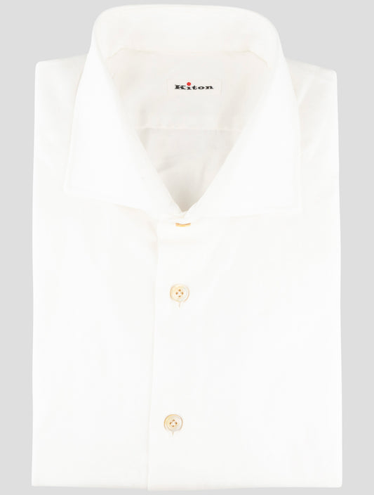 Kiton White Cotton Shirt