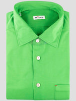Kiton Green Cotton Shirt