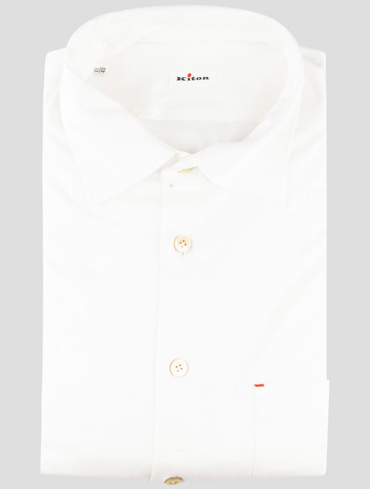 Kiton White Cotton Shirt