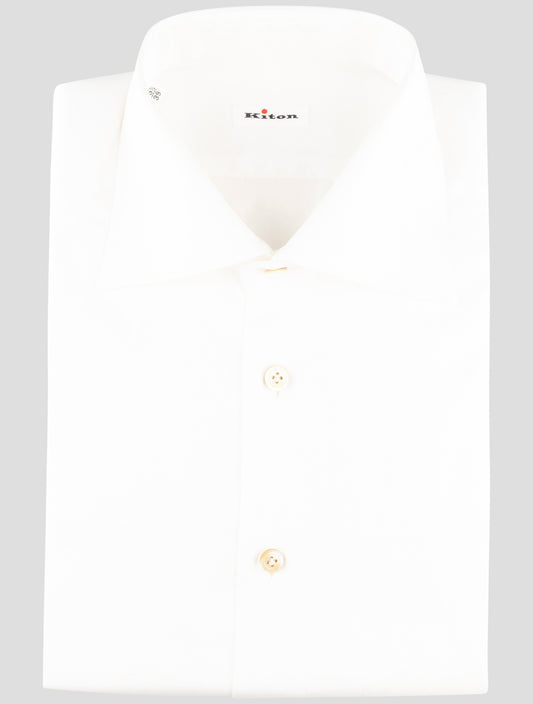 Kiton White Cotton Shirt