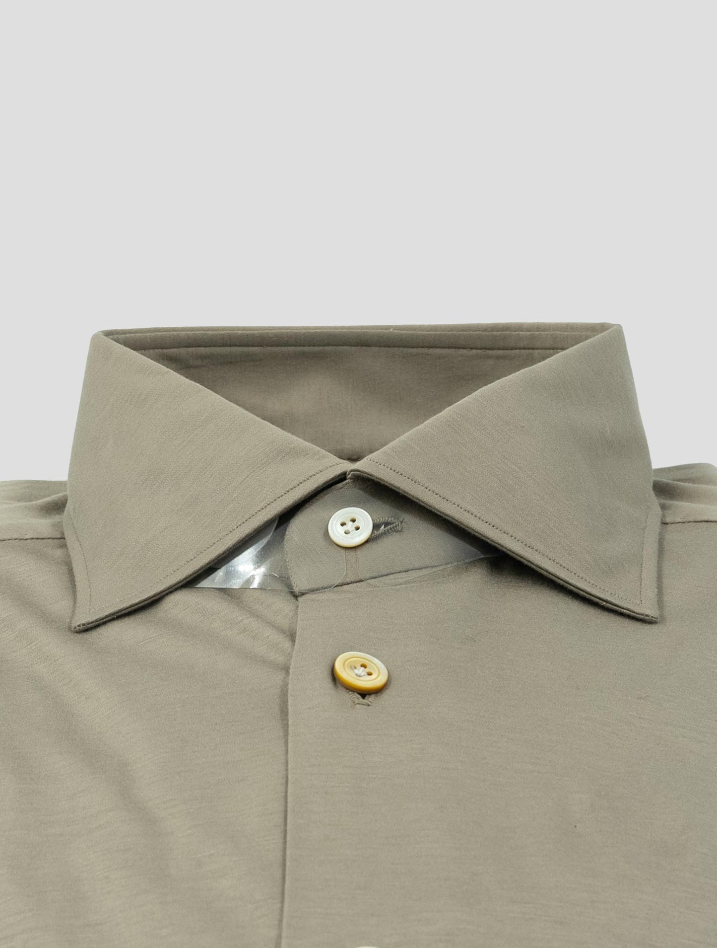 Kiton Brown Cotton Shirt