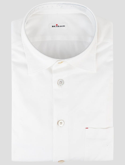 Kiton White Cotton Shirt