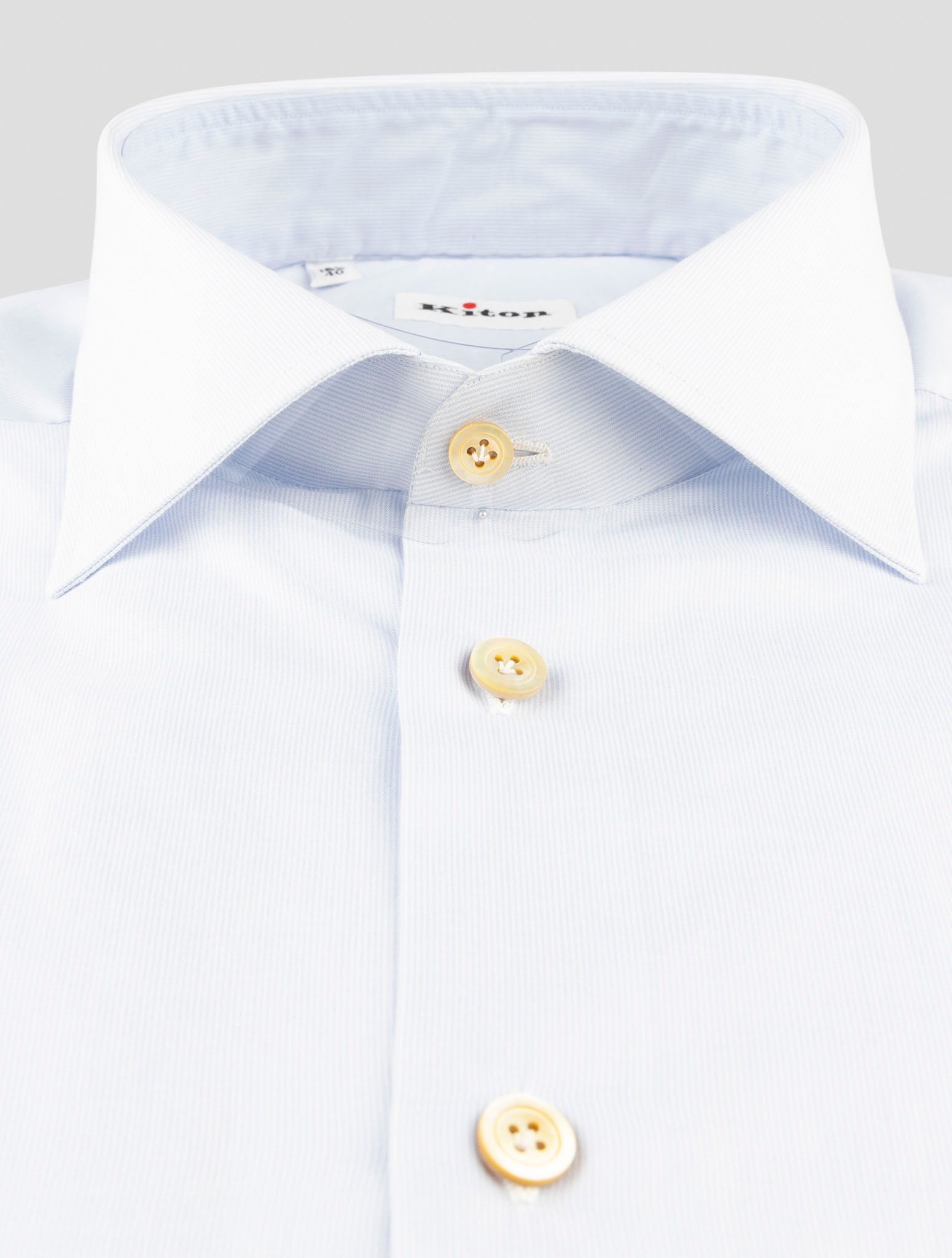 Kiton Light Blue Cotton Shirt