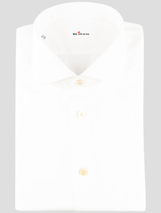 Kiton White Cotton Shirt