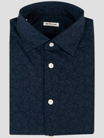 Kiton Blue Cotton Shirt