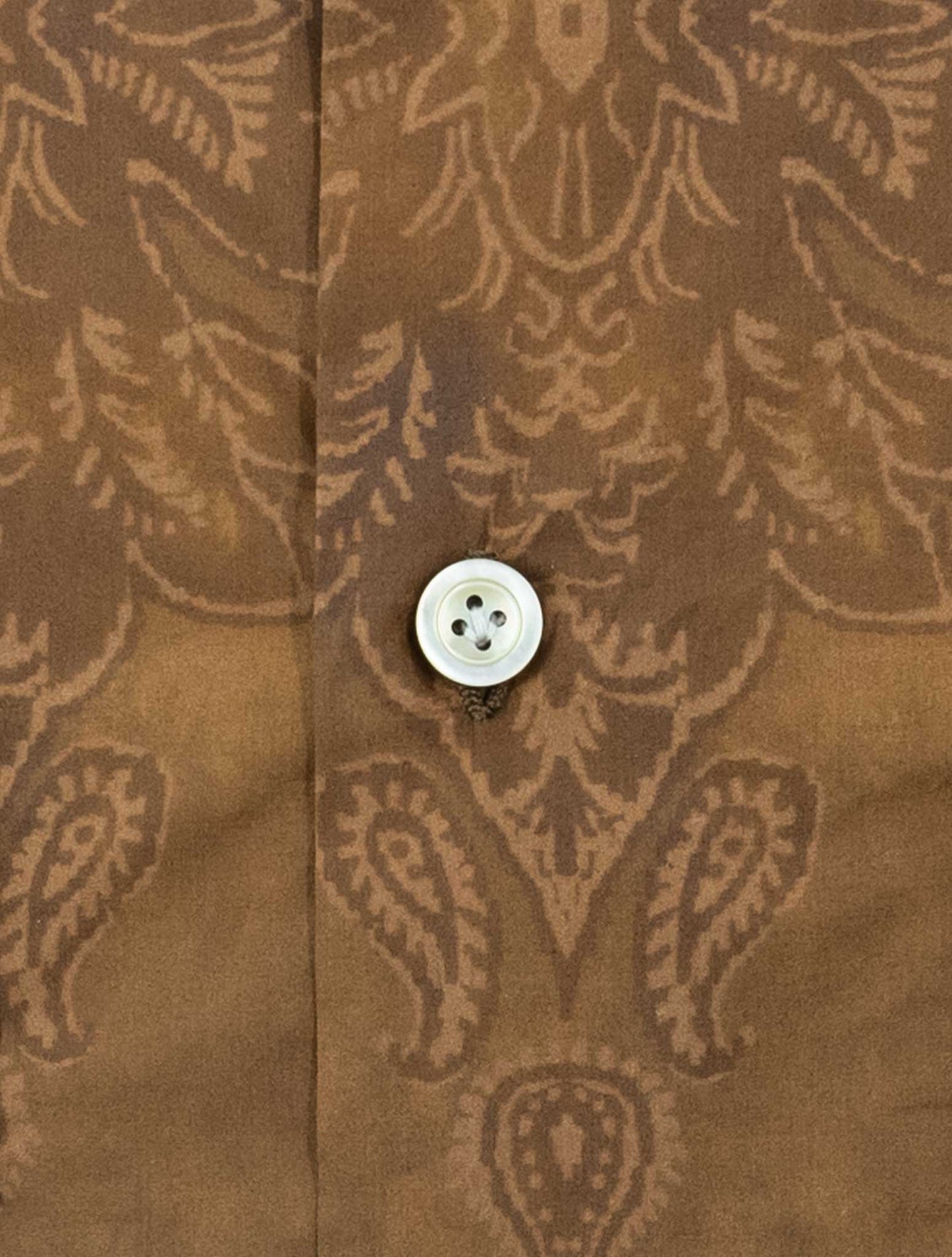 Kiton Brown Cotton Shirt